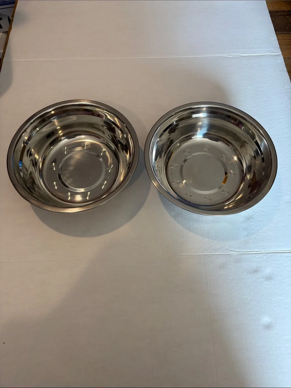 Stainless Steel Dog Food & Water Bowls - Silver (2-Pack)